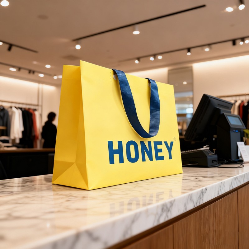 Сумка через плечо из ламинированной полипропиленовой крафт-бумаги